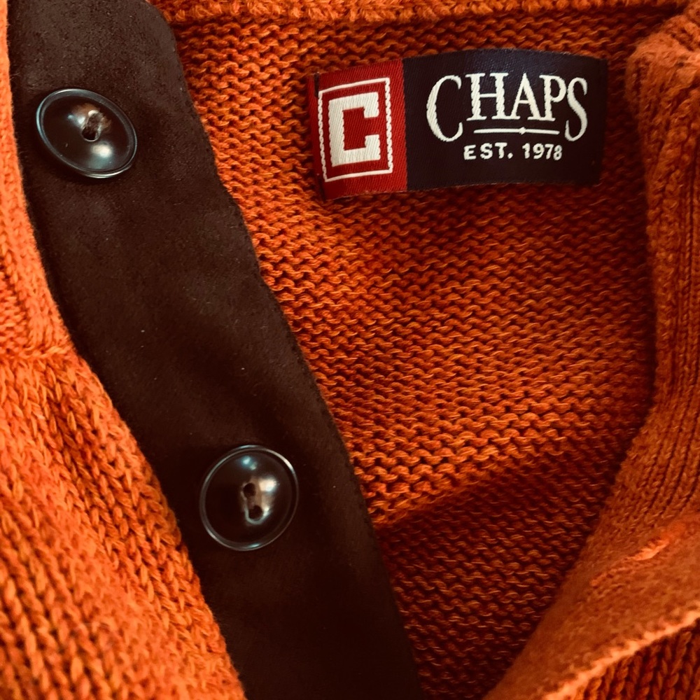 {Chaps} Guys Rugby Style COTTON Sweater - Picture 4 of 4